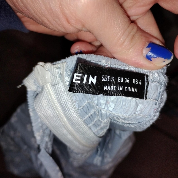 Cottagecore Light Blue Floral Mini Dress - SHEIN Size Small - Picture 5 of 5